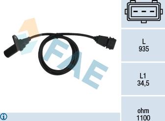 FAE 79295 - Sensor, crankshaft pulse www.parts5.com