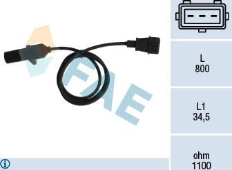 FAE 79296 - Sensor, crankshaft pulse www.parts5.com