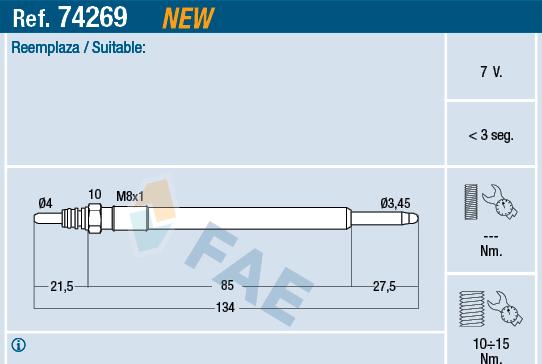 FAE 74269 - Hõõgküünal www.parts5.com