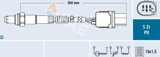 FAE 75060 - Lambda Sensor parts5.com