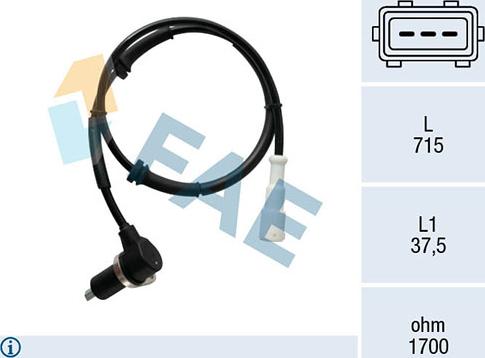 FAE 78465 - Датчик ABS, частота вращения колеса www.parts5.com