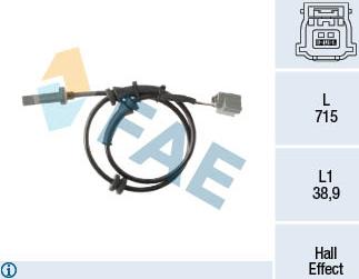 FAE 78468 - Érzékelő, kerékfordulatszám www.parts5.com