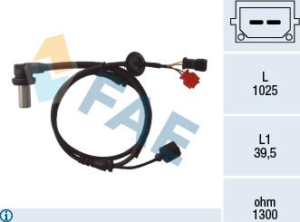 FAE 78063 - Senzor, stevilo obratov kolesa www.parts5.com