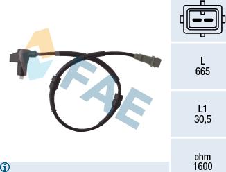 FAE 78007 - Czujnik, prędkość obrotowa koła www.parts5.com