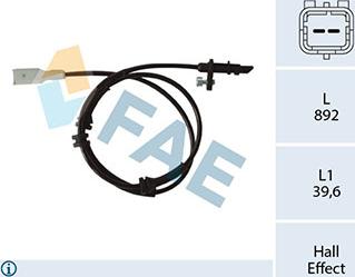 FAE 78321 - Sensor, wheel speed www.parts5.com