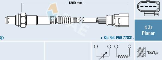 FAE 77900 - Sonda Lambda www.parts5.com