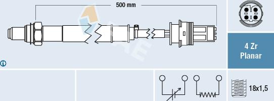 FAE 77443 - Lambda Sensor parts5.com