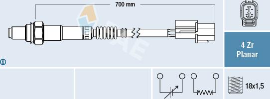 FAE 77450 - Sonda lambda www.parts5.com