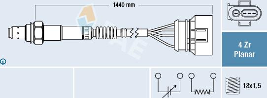 FAE 77401 - Αισθητήρας λάμδα www.parts5.com