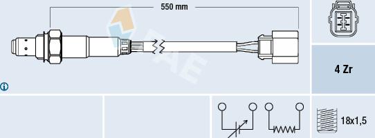 FAE 77473 - Lambda sonda www.parts5.com