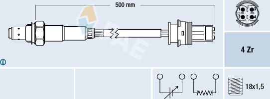 FAE 77504 - Sonda Lambda www.parts5.com