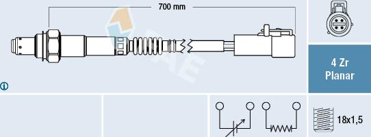 FAE 77615 - Sonda Lambda www.parts5.com