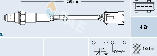 FAE 77166 - Lambda sonda www.parts5.com