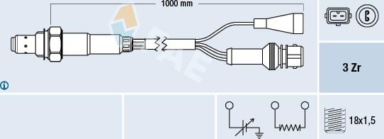 FAE 77107 - Αισθητήρας λάμδα www.parts5.com