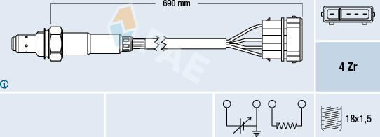 FAE 77128 - Lambda sensörü www.parts5.com