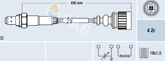 FAE 77367 - Sonde lambda www.parts5.com