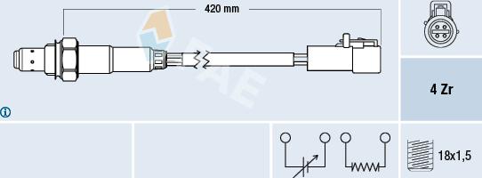 FAE 77305 - Lamda-sonda www.parts5.com