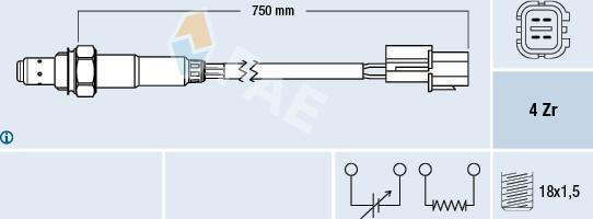 FAE 77291 - Lambda sensörü www.parts5.com