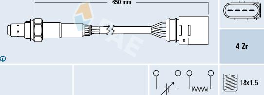 FAE 77200 - Αισθητήρας λάμδα www.parts5.com