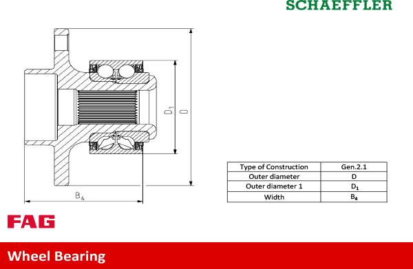 FAG 713 6104 70 - Wheel hub, bearing Kit parts5.com