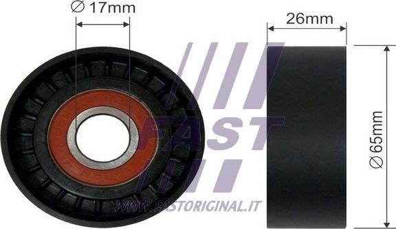 Fast FT44539 - Направляющий ролик, поликлиновый ремень www.parts5.com