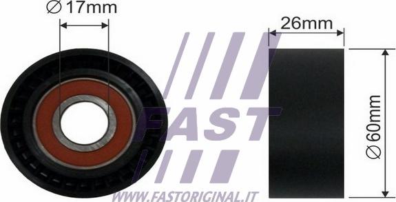 Fast FT44535 - Направляющий ролик, поликлиновый ремень www.parts5.com
