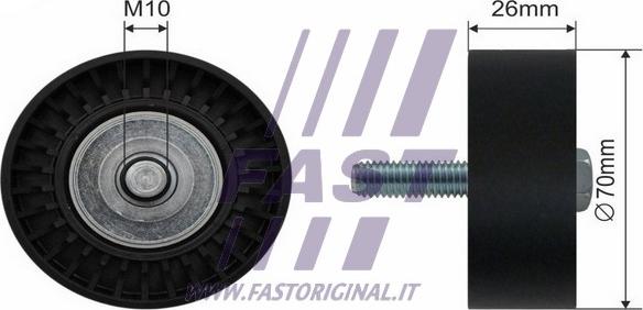 Fast FT44530 - Направляющий ролик, поликлиновый ремень www.parts5.com