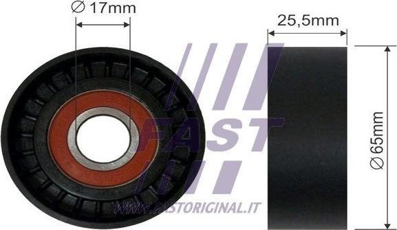 Fast FT44574 - Направляющий ролик, поликлиновый ремень www.parts5.com