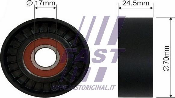 Fast FT44570 - Deflection / Guide Pulley, v-ribbed belt www.parts5.com