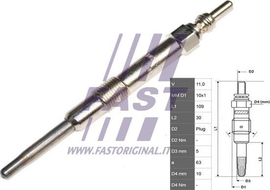 Fast FT82733 - Świeca żarowa www.parts5.com