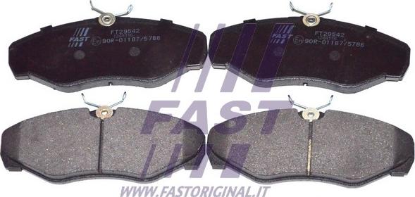 Fast FT29542 - Zestaw klocków hamulcowych, hamulce tarczowe www.parts5.com