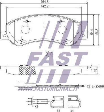 Fast FT29522 - Set placute frana,frana disc www.parts5.com