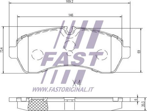 Fast FT29022 - Brake Pad Set, disc brake www.parts5.com