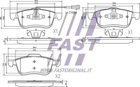 Fast FT29157 - Set placute frana,frana disc www.parts5.com