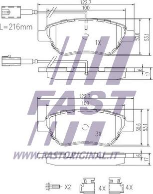 Fast FT29112 - Brake Pad Set, disc brake www.parts5.com