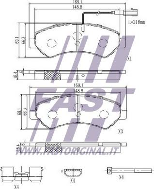 Fast FT29132HD - Set placute frana,frana disc www.parts5.com