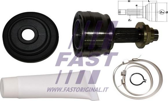 Fast FT25004K - Komplet zgloba, pogonsko vratilo www.parts5.com