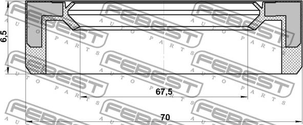 Febest 95BAY-61700507X - Shaft Seal, transfer case www.parts5.com