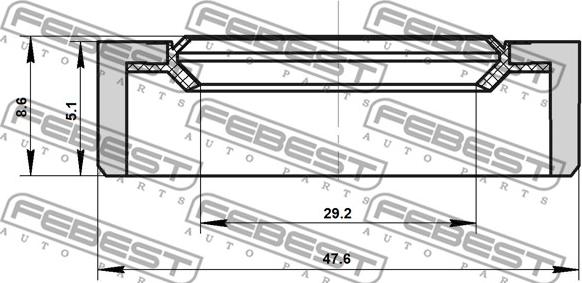 Febest 95BDY-31470509X - Pierścień uszczelniający, wał napędowy www.parts5.com