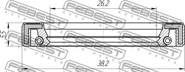 Febest 95FAY-28380606X - Chit reparatie, articulatie axiala parts5.com