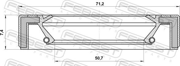 Febest 95GAS-52710707R - Shaft Seal, transfer case www.parts5.com