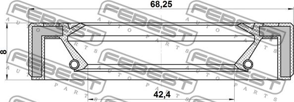 Febest 95GAY-44680808R - Bague d'étanchéité, arbre de transmission www.parts5.com