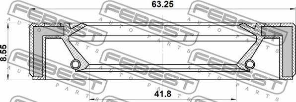 Febest 95GAY-43630909C - Shaft Seal, automatic transmission www.parts5.com