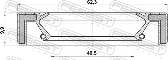 Febest 95GAY-42621010C - Shaft Seal, transfer case www.parts5.com