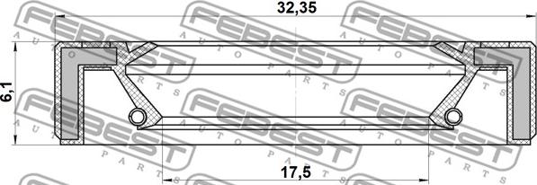 Febest 95GAY-19320606X - Repair Kit, inner tie rod www.parts5.com