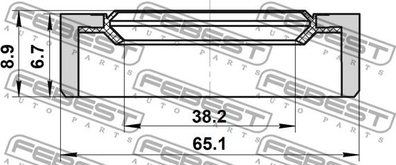 Febest 95GCW-40650709R - Shaft Seal, manual transmission main shaft www.parts5.com