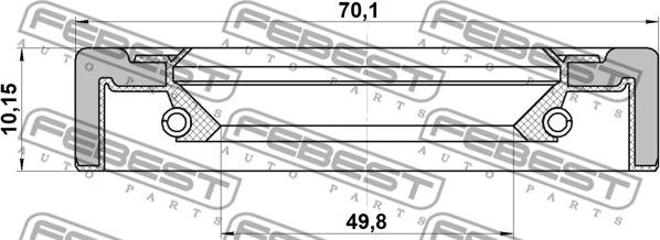 Febest 95GCY-51701010X - Shaft Seal, wheel hub www.parts5.com