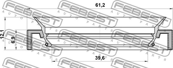 Febest 95GDW-41610712C - Shaft Seal, differential www.parts5.com