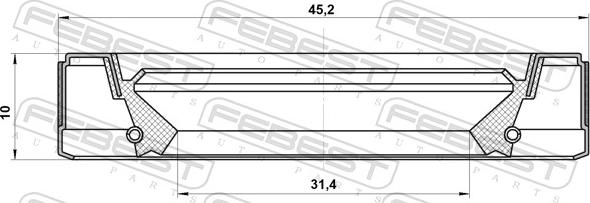 Febest 95GEY-33451010X - Shaft Seal, transfer case www.parts5.com