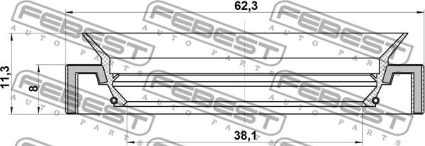 Febest 95HAY-40620811R - Yağ keçesi, tahrik mili www.parts5.com